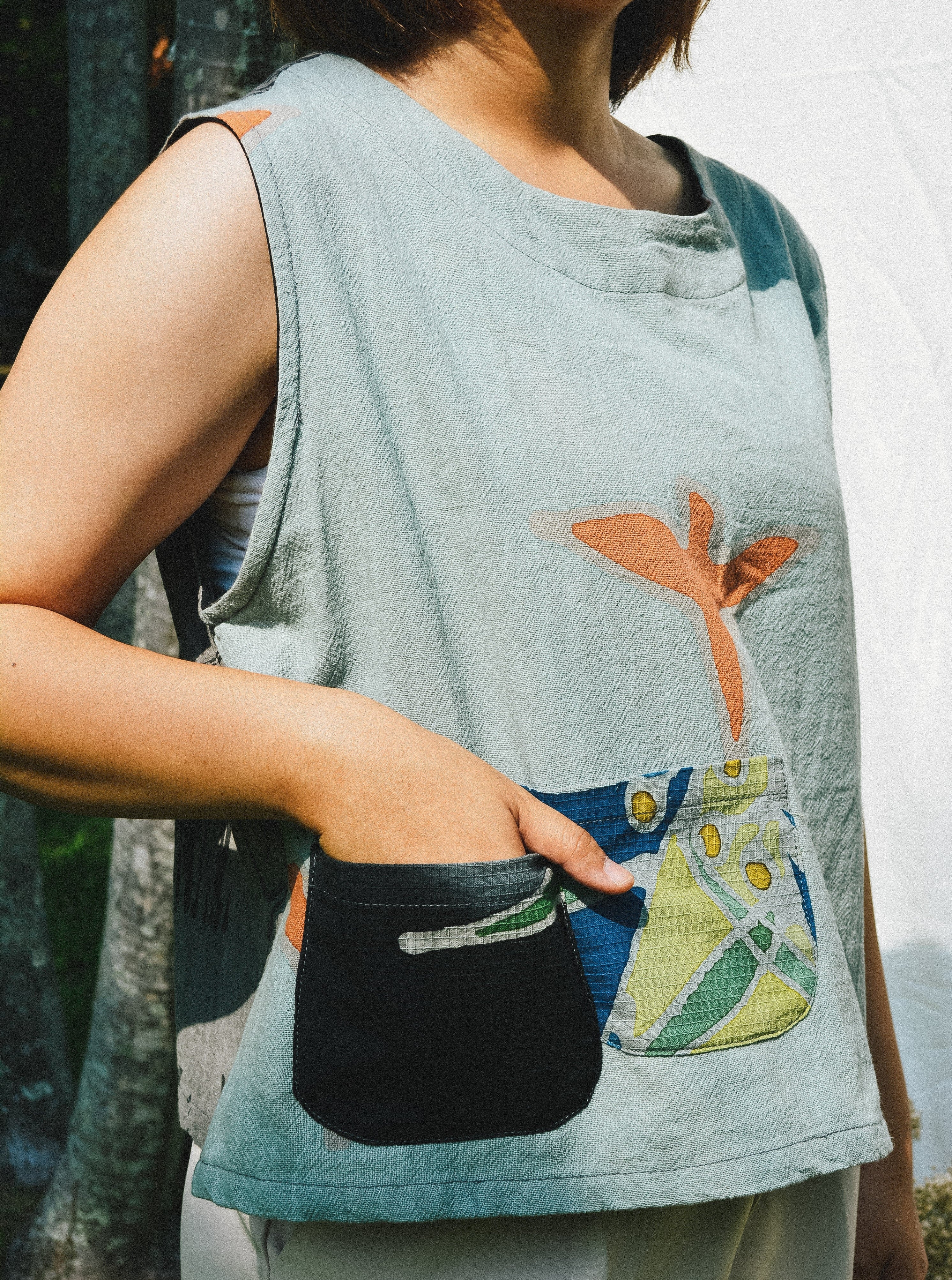 Scoop Neck Top - Batik