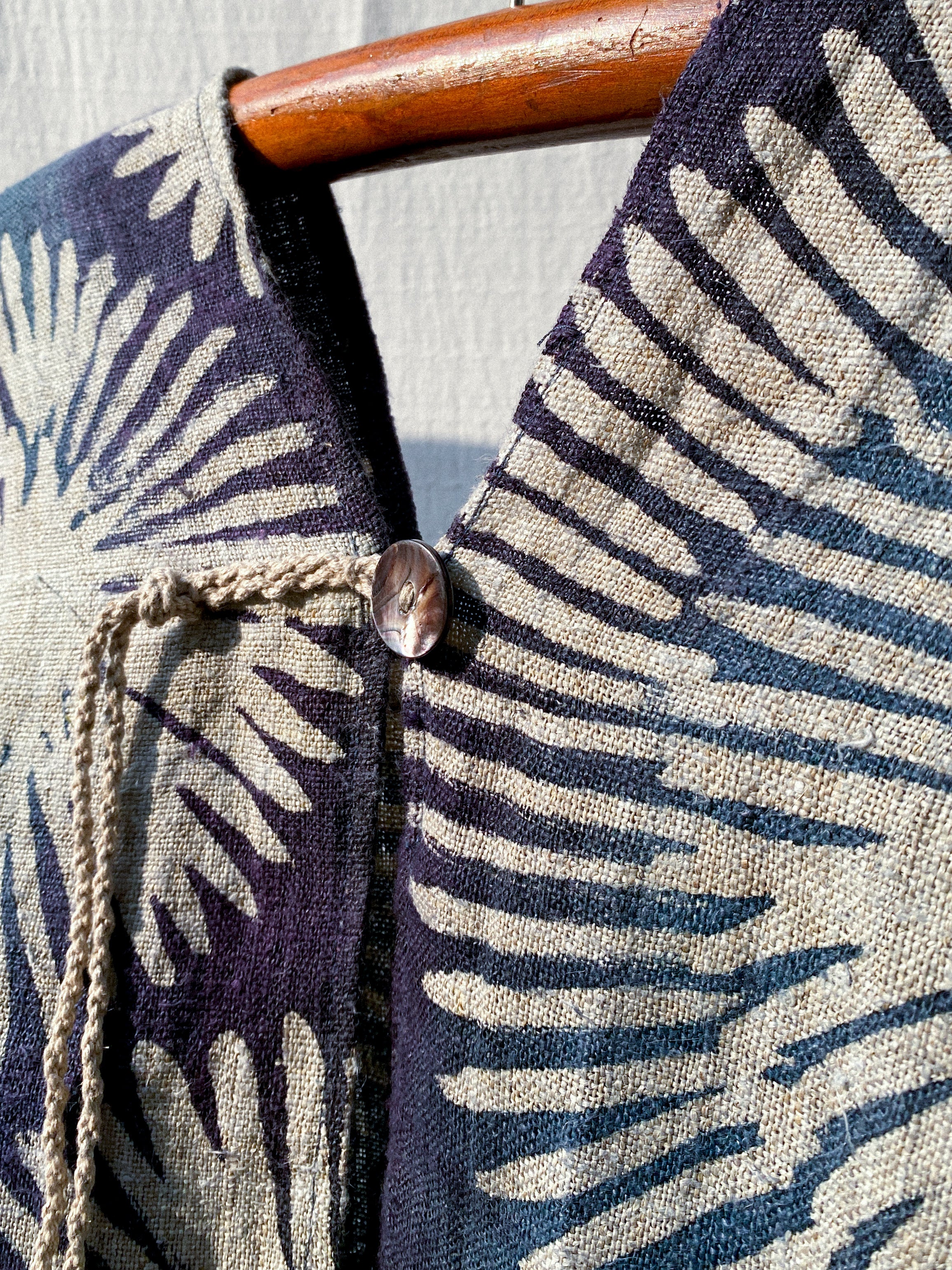 Wearable Throw - Handwoven Batik Hemp